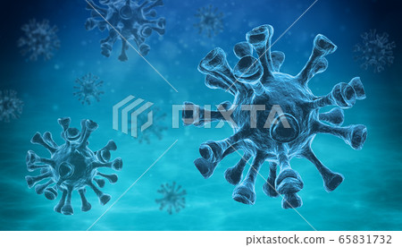 Virus background illustration, 3d illustration 65831732