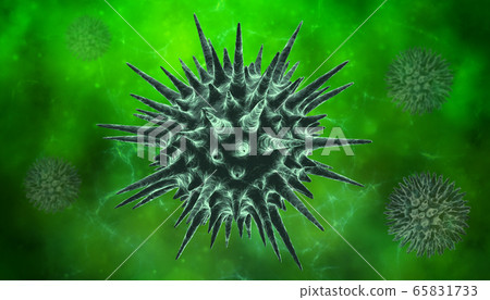 Virus background illustration, 3d illustration 65831733