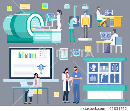 Radiology and MRI or CT Hospital and Clinic Set 65831752