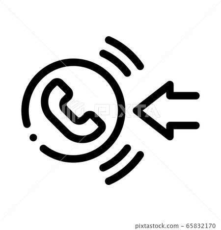 help desk incoming call icon vector outline illustration 65832170