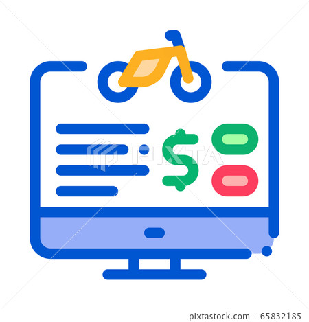 bike sharing services computer option icon vector outline illustration bike sharing services computer option icon vector outline illustration 65832185