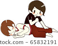 Thai massage (elbow pressing)-stock illustration 65832191
