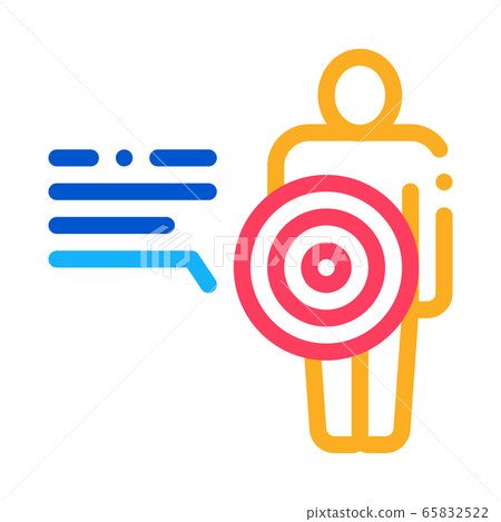 human pain point parsing icon vector outline illustration 65832522