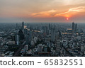 Evening view from the urban area of Bangkok 65832551