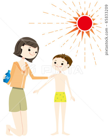 Parent and child tan swimsuit 02 sun 65833209