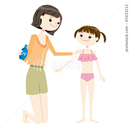 Parent and child tan swimsuit 01 65833212