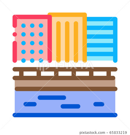 zigzag flowing river icon vector outline illustration 65833219