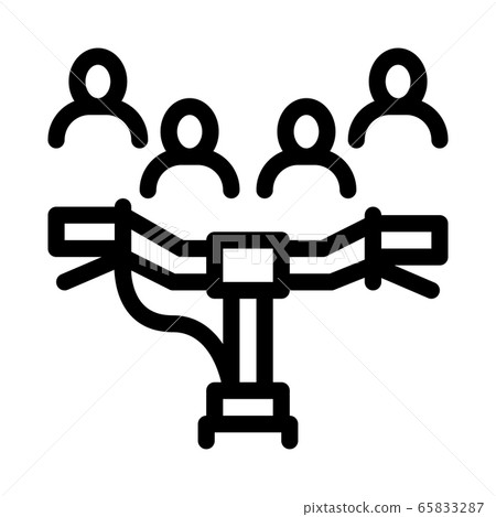 riding bike in public icon vector outline illustration 65833287