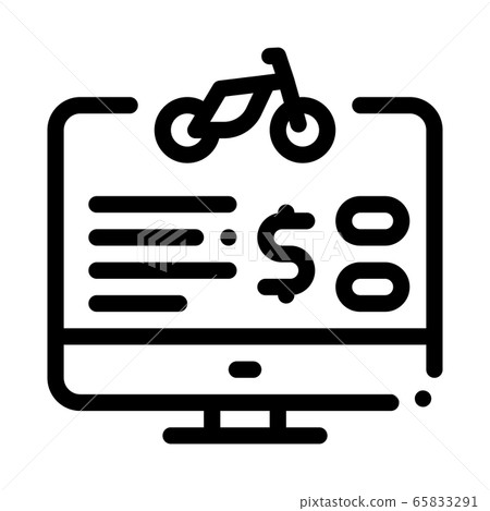 bike sharing services computer option icon vector outline illustration bike sharing services computer option icon vector outline illustration 65833291