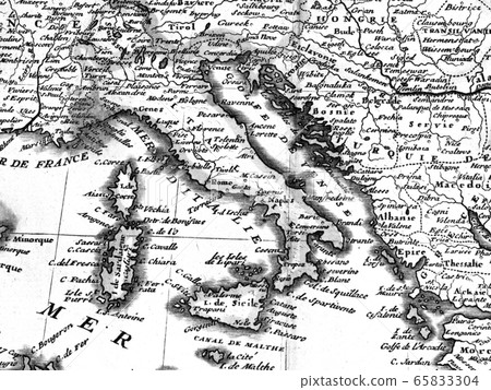 Antique world map Italy Antique world map Italy 65833304