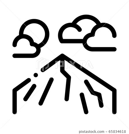 mountain peak icon vector outline illustration mountain peak icon vector outline illustration 65834618