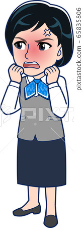 Female clerk _ whole body Female clerk _ whole body 65835806