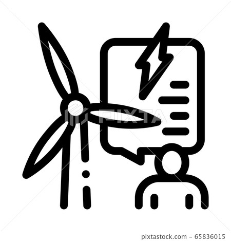 thought about benefits of wind energy icon vector outline illustration thought about benefits of wind energy icon vector outline illustration 65836015