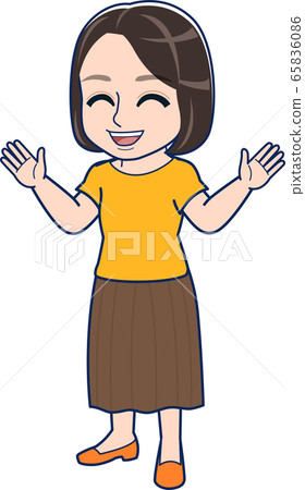 捷徑的年輕女子_全身 捷徑的年輕女子_全身 65836086