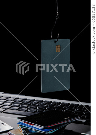 Cyber protection and security concept. Internet hacked computer server, database, network storage, firewall, social network account. 123 65837138