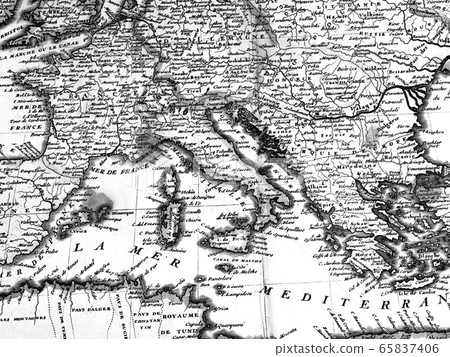 Antique world map Europe 65837406