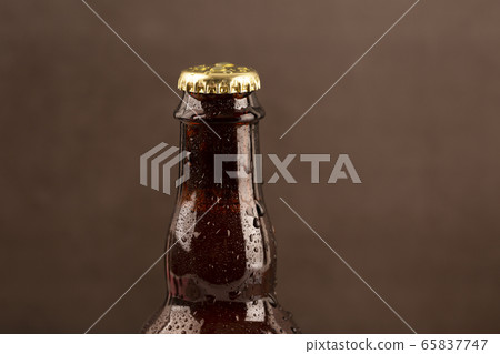 Close up of different glasses and bottles. drinking culture concept photo 001 65837747