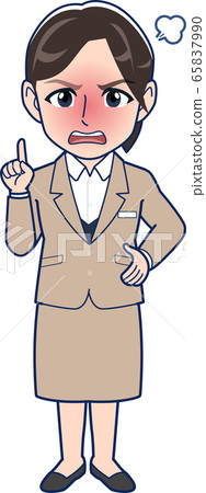 A young woman in a suit _ whole body 65837990