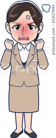 A young woman in a suit _ whole body A young woman in a suit _ whole body 65837995
