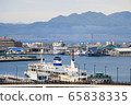 Scenery of Hakodate Bay and Mashu Maru <Spring and morning haze> 65838335