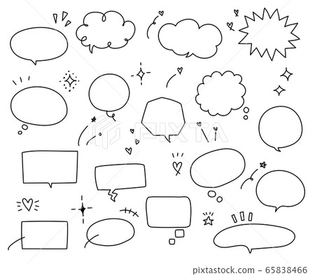 簡單而時尚的手寫講話泡泡/插圖/講話泡泡 65838466