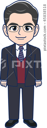 Male mid-level employee _ whole body Male mid-level employee _ whole body 65838518