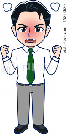 Office worker wearing a Y-shirt _ whole body Office worker wearing a Y-shirt _ whole body 65838620