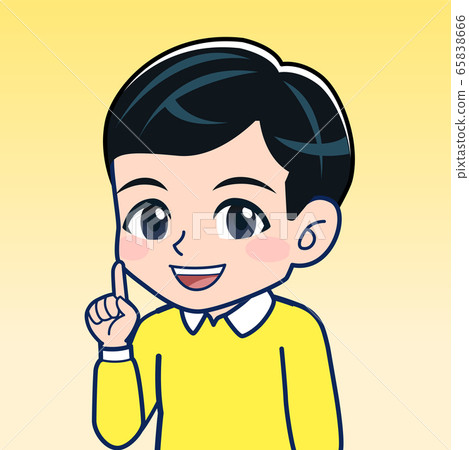 Boy In Yellow Clothes - Stock Illustration [65838666] - Pixta