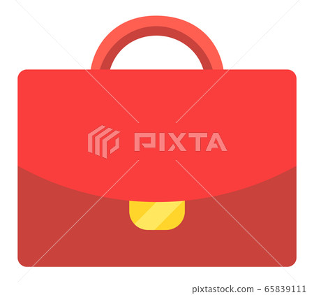 Red Suitcase Isolated Over White, vector image Red Suitcase Isolated Over White, vector image 65839111