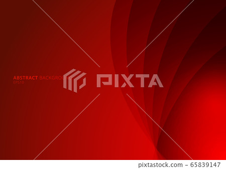 Abstract red background curved layers with shadow Abstract red background curved layers with shadow 65839147