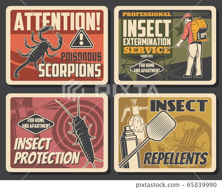Insects extermination service pest control posters 65839990
