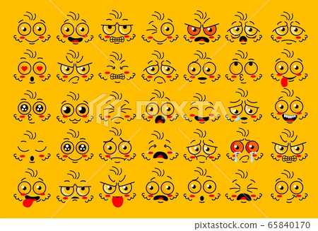 Funny face eye parts with expressions emotion Funny face eye parts with expressions emotion 65840170