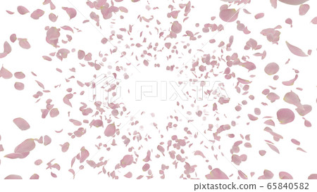 玫瑰玫瑰花瓣飛行顆粒五彩紙屑五彩紙屑插圖背景背景 65840582