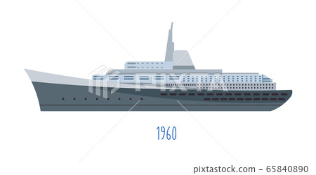 Modern ship, vessel for shipping or passengers transportation 65840890