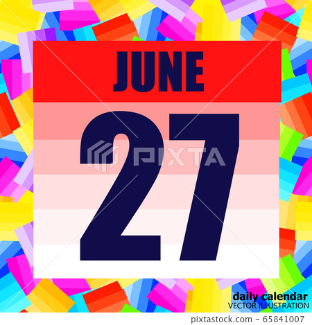 June 27 icon. For planning important day. Banner for holidays and special days. June 27th. June 27 icon. For planning important day. Banner for holidays and special days. June 27th. 65841007