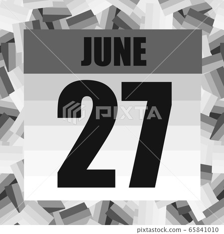 June 27 icon. For planning important day. Banner for holidays and special days. June 27th. June 27 icon. For planning important day. Banner for holidays and special days. June 27th. 65841010