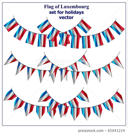 Set with flags of Luxembourg with folds. Colorful collection with flags for web design. Vector. Set with flags of Luxembourg with folds. Colorful collection with flags for web design. Vector. 65841224