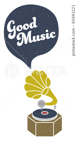 Gramophone and speech bubble Gramophone and speech bubble 65843221