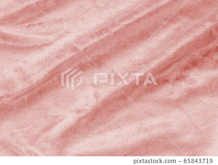 Rose gold pink velvet background or velour flannel texture made of cotton or wool with soft fluffy velvety satin fabric cloth metallic color material 65843719
