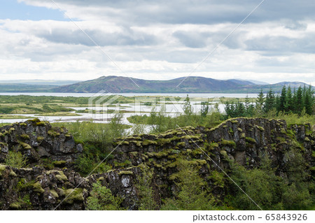 Thingvellir site, famous Icelandic landmark. 65843926