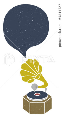 Gramophone and speech bubble 65844127