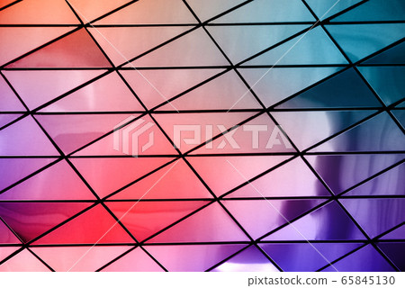 Metal wall of triangles 65845130