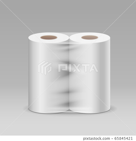 Plastic roll tissue package, design background 65845421