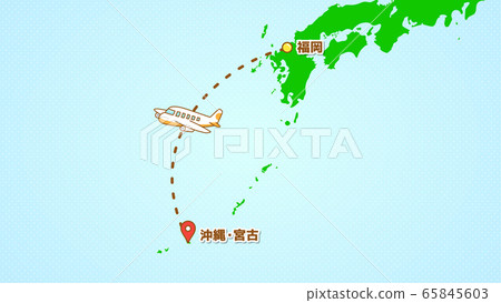 解釋簡單飛機運動的插圖（來自福岡宮古服裝） 65845603