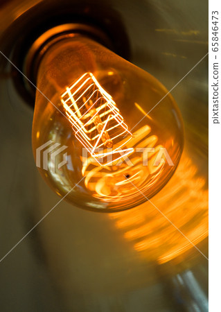 Vintage light bulb decorative in home. 65846473