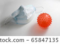 Image of paper mask and virus 65847135