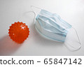 Image of paper mask and virus 65847142