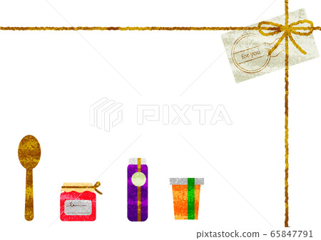 Linen ribbon and jam set parcel style "for you" Linen ribbon and jam set parcel style "for you" 65847791