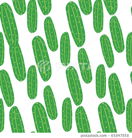 Geometric cucumber seamless pattern on white 65847858