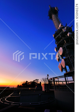 Dusk tower at dusk 65848174